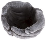 Tiszteletteljes dekoráció Beton virágcserép Kezek,16 x 8,5 x 15 cm