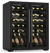 Klarstein Shiraz borhűtő, 2 hűtési zóna, LED világítás, érintéses vezérlés, szabadon álló