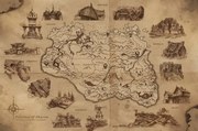 Plakát The Elder Scrolls V: Skyrim - Illustrated Map