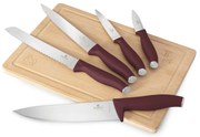 BerlingerHaus Leonardo késkészlet vágódeszkával, 6 db