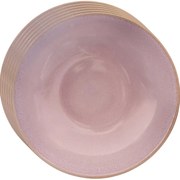 Orion Kerámia mély tányérkészlet, rózsaszín máz,20,5 cm, 6 db