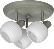 Beltéri karos spotlámpa e14 3x40w szürke soraya