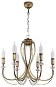 Jupiter 1612 - Csillár láncon MELODY 6xE14/40W/230V bronz patina
