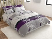 Deluxe pamut ágynemű lila Ágyneműhuzat mérete: 2 db 70 x 90 cm | 200 x 220 cm