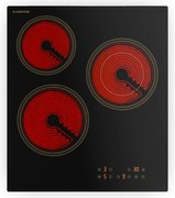 Klarstein Victoria üvegkerámia főzőlap, 3 zóna, Elegáns, időtálló, 5000 W, 45 cm