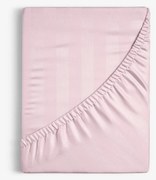Goldea körgumis damaszt lepedő - régi rózsaszínű csíkos 160 x 200 cm