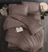 Ágyneműhuzat pamut szatén exclusive Modern barna 200x140cm+90x70cm TiaHome
