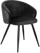 Elegáns Étkezőszék Fekete Bársony Kárpittal. ADELE