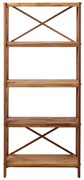 Natúr színű tölgyfa polcos állvány 70x161 cm X-Shelf – Unique Furniture