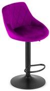 Bárszék KAST - lila bársony/fekete láb