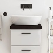 sötétbarna kezelt tömör fa fürdőszobai pult 40x30x(2-6) cm