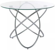 Acuto étkezőasztal, átlátszó / ezüst