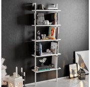 Fali könyvespolc PAULA 174x60 cm fehér