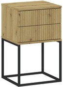 Éjjeliszekrény 2 Fiókkal Tölgy Színben CADRO NR8 40 cm PUSH