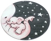 Rózsaszín-szürke gyerek szőnyeg ø 120 cm Kids – Ayyildiz Carpets