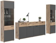 Mason 3 nappali bútorszett nox tölgy/bazaltszürke