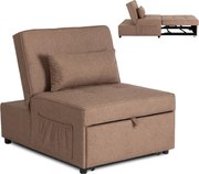 Dönthető, alvófunkciós fotel iberis 80 cm barna, fotel