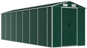 vidaXL zöld horganyzott acél kerti fészer 191 x 640 x 198 cm
