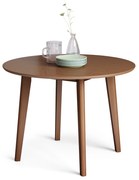 MAZZONI EXPORT ROXY Természetes Dió - RETRO KEREK FA ASZTAL KONYHÁBA/ÉTKEZŐBE