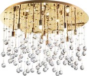 Ideal Lux-LED Kristály mennyezeti lámpa MOONLIGHT 12xG9/3W/230V pr.60 cm arany