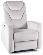 Kronos dönthető bársony fotel világos szürke