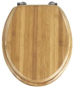 WENKO 144726100 - WC-ülőke BAMBOO 34x41 cm barna/ezüst