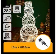 Aigostar - LED kültéri karácsonyi dekoráció 3,6W/31/230V 2700K 120cm IP44 hóember