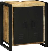 vidaXL Mosdókagyló szekrény Barna 55 x 35 x 60 cm Tömör Mangófát