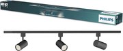 Philips - Sínes EASYLINK spotlámpa, 3×GU10/7W/230V, 1 m, fekete