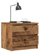 2 db antik fa színű szerelt fa éjjeliszekrény 50 x 40 x 43,5 cm