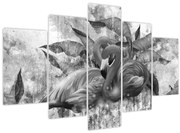 Kép - Flamingók graffiti (150x105 cm)