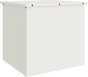 vidaXL Kültéri Tároló Doboz Fehér 55 x 50,5 x 50 cm Acél