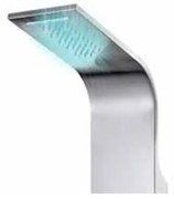 Verona Silver termosztátos zuhanypanel, rozsdamentes acél, LED