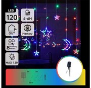 Aigostar - LED RGBY napelemes karácsonyi fényfüzér, 120 LED, 8 üzemmód, 3×0,6 m, 500 mAh, IP65