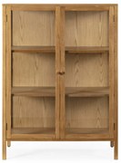 Natúr színű tálalószekrény tölgyfa dekorral 90x126x40 cm Ceci – MOME