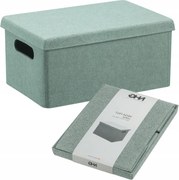 Tároló Doboz Összecsukható Tároló Doboz Fedővel Zöld 18x27x13cm
