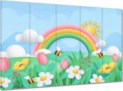 Vászonkép 100x70 Varázslatos rét méhecskével