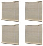 4 db természetes bambuszroló 120 x 160 cm