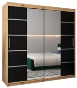 Ruhásszekrény 200 cm Verika 4 200 (artisan tölgy + fekete). 1064302