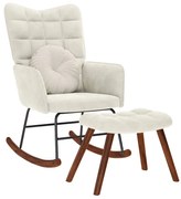 krémszínű bársony hintaszék ülőkével