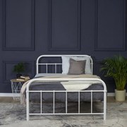 Fehér Fém Ágykeret 120x200 cm PABLO