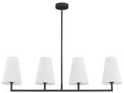 Argon 1831 - Csillár rúdon SAFIANO 4xE27/15W/230V fekete