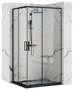 Zuhanykabin Rea Punto black 80x100