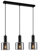 ITALUX PND-65342-3-BK+SG - Csillár zsinóron SANTIA 3xE27/40W/230V fekete