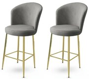 Alte Grey and Gold bárszék szett, 2 db, 2 db