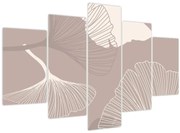 Kép - Bézs színű levelek N⁰1 (150x105 cm)