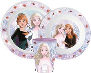 Disney Jégvarázs Autumn Leaves étkészlet, micro műanyag szett, pohárral 260 ml