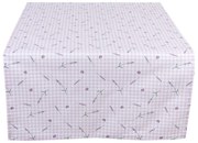 Levendula mintás pamut asztali futó 50x140 cm Lavender Garden