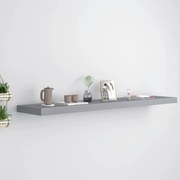 szürke MDF lebegő fali polc 120 x 23,5 x 3,8 cm