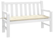 krémszínű oxford szövet kerti padpárna 120 x 50 x 7 cm